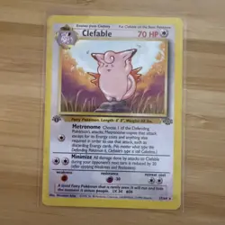 1st Edition Clefable 17/64 Jungle Set Rare Vintage 1999 Pokemon Card - LP - Image 1