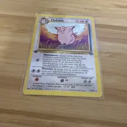 1st Edition Clefable 17/64 Jungle Set Rare Vintage 1999 Pokemon Card - LP - Image 2