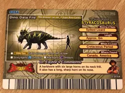 Dinosaur King Card Gold Styracosaurus Series 2 2nd Edition - Image 2
