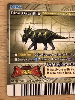 Dinosaur King Card Gold Styracosaurus Series 2 2nd Edition - Image 5