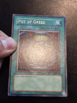 Yu-Gi-Oh! RARE CARD POT OF GREED LOB-119 1996 VINTAGE PRINT VLP - Image 2