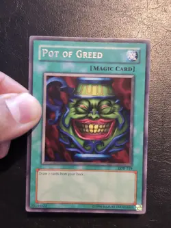 Yu-Gi-Oh! RARE CARD POT OF GREED LOB-119 1996 VINTAGE PRINT VLP - Image 3