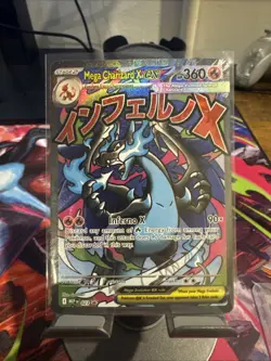 Pokemon Card PHANTASMAL FLAMES MEGA CHARIZARD X EX 023 ENG BLACK STAR PROMO - Image 1