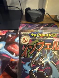 Pokemon Card PHANTASMAL FLAMES MEGA CHARIZARD X EX 023 ENG BLACK STAR PROMO - Image 4
