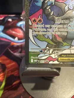 Pokemon Card PHANTASMAL FLAMES MEGA CHARIZARD X EX 023 ENG BLACK STAR PROMO - Image 5