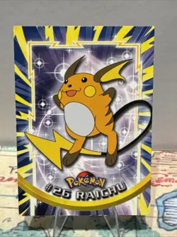 1999 Topps Pokemon TCG Raichu Card #26, TV Series 1 - Image 1