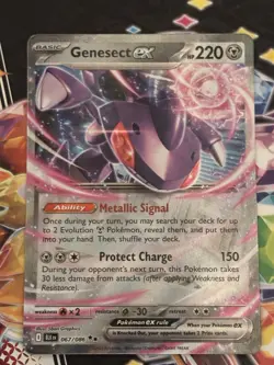 🔥Pokemon TCG Genesect EX Black Bolt 67/86 Double Rare Holo Card NM+🔥 - Image 1