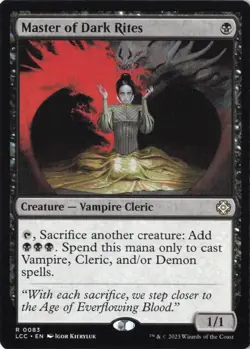 Master of Dark Rites R Commander: The Lost Caverns of Ixalan 83 Near Mint - Image 1