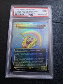 2025 MAGIC THE GATHERING SPONGEBOB SQUAREPANTS PSA 9 MINT SECRET LAIR DROP FOIL - Image 1