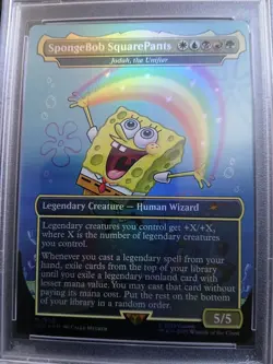 2025 MAGIC THE GATHERING SPONGEBOB SQUAREPANTS PSA 9 MINT SECRET LAIR DROP FOIL - Image 2