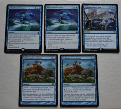 MTG 5x Rare Blue Instant Mystic Confluence, Polymorphist's Jest & Rush - Image 2