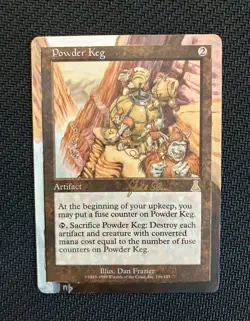 Powder Keg ALTERED (World Championship Deck) - handpainted floating border style - Image 1