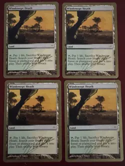 Magic the Gathering x4 Windswept Heath - Gold Bordered - World Championship - Image 1
