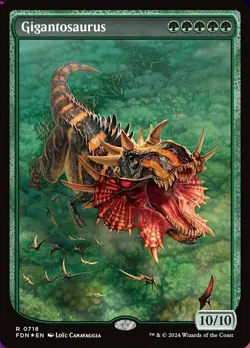 MTG Gigantosaurus - Foil, Foundations, Near Mint, English - Image 1