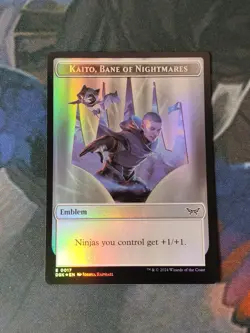 Kaito Bane of Nightmares Emblem Token - Foil | 7% Off 2+ | Duskmourn | NM | MTG - Image 1