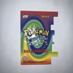 2000 Topps Pokemon TV Animation Edition Series 2 Alakazam #EV9 Near Mint - Image 4