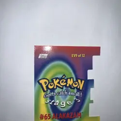 2000 Topps Pokemon TV Animation Edition Series 2 Alakazam #EV9 Near Mint - Image 5