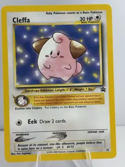 Cleffa 31/53 Wotc Black Star Promo Regular Pokemon NM Unplayed - Image 1