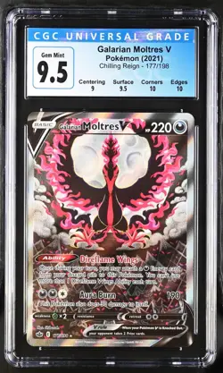 Galarian Moltres V 177/198 Alternate Art Pokemon CGC Old Label 9.5 (Gem Mint 10) - Image 3