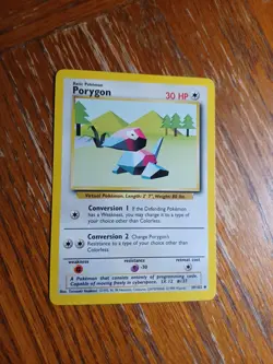 Pokemon TCG Porygon Base Set 39/102 Regular Unlimited Uncommon - Image 1