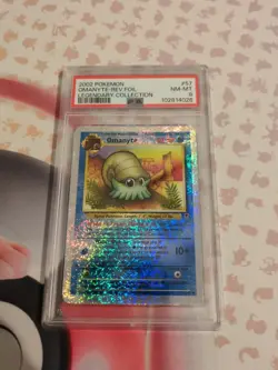 PSA 8 NM-MINT Omanyte Reverse Foil Holo WOTC Legendary Collection 57/110 Pokemon - Image 1