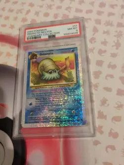 PSA 8 NM-MINT Omanyte Reverse Foil Holo WOTC Legendary Collection 57/110 Pokemon - Image 2