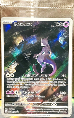 Pokemon 151 Mewtwo 052 Scarlet & Violet UPC Black Star Promo Card Holo Sealed - Image 1