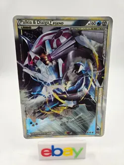 Palkia & Dialga Legend Jumbo Pokemon Card 2010 102/102 Light Played Pokemon Card - Image 1