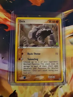 Pokemon TCG Onix Card 42/112 FireRed & LeafGreen Reverse Holo - Image 1