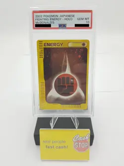 Fighting Energy Holo PSA 10 McDonalds 2002 Japanese Pokemon Card Graded - Image 1