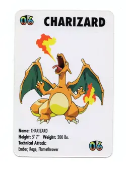 Charizard #6 KFC Pokemon mini card promo 1998 - Image 1