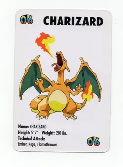 Charizard #6 KFC Pokemon mini card promo 1998 - Image 1