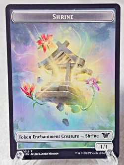 MTG Shrine Token - Commander Kamigawa: Neon Dynasty #1 Magic Gathering Card T NM - Image 1