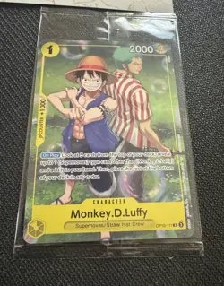 One Piece Monkey D Luffy OP10-111 Promo Card Mint Sealed w/ Stickers + BOOSTER ! - Image 4