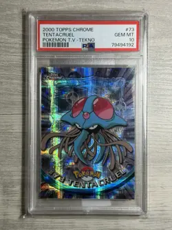 TEKNO PSA 10 Tentacruel - Graded 2000 Topps Chrome Pokemon TV Card - Pop 6 - Image 1
