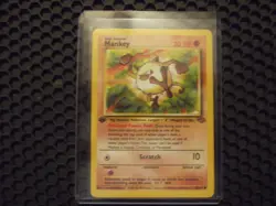 Pokemon Card Mankey TCG Jungle 1st EDITION Non Holo 55/64 NM/LP - Image 1