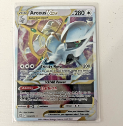 Pokemon TCG Arceus VSTAR Metal Promo Card 123/172 Arceus Premium Collection - Image 1