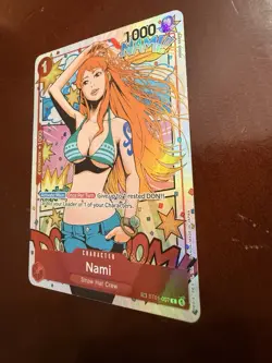 One Piece TCG Card - Wings Of The Captain OP06 - ST01-007 Nami TR Treasure Rare - Image 3