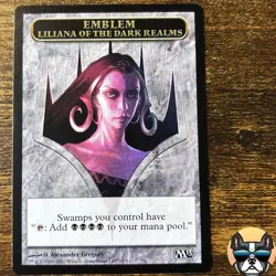 Magic the Gathering MTG- EMBLEM Liliana of the Dark Realms- NM- 11/11- M13 - Image 1