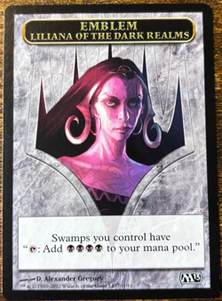 Magic the Gathering MTG- EMBLEM Liliana of the Dark Realms- NM- 11/11- M13 - Image 3