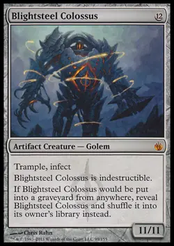 MTG BLIGHTSTEEL COLOSSUS EXC ITALIAN - COLOSSO DI BLIGHTSTEEL - MBS - MAGIC - Image 1