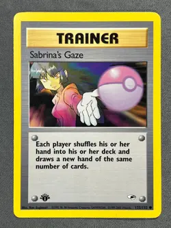 Sabrina's Gaze 125/132 Trainer Card 1st Edition Gym Heroes Common 2000 Pokemon - Image 1