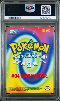PSA 1 Charmander Foil #E4 Topps Blue Label Pokemon Movie Edition Stage 1 PR - Image 2