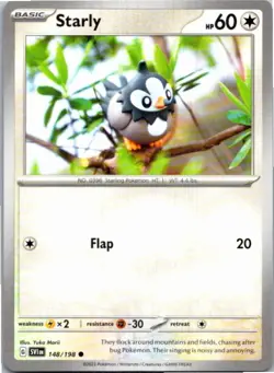 Starly #148/198 Pokemon SV01: Scarlet & Violet Base Set Near Mint or Better - Image 1