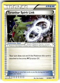 Tyranitar Spirit Link 81/98 XY-Ancient Origins Regular NM Pokemon - Image 1