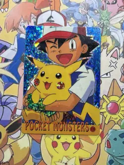 Pokemon Vintage Pocket Monsters Vending HOLO Prism Sticker 1999 Bandai Nintendo - Image 3