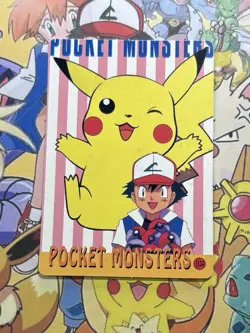 Pokemon Vintage Pocket Monsters Vending HOLO Prism Sticker 1999 Bandai Nintendo - Image 4