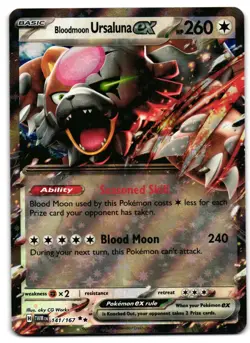 Bloodmoon Ursaluna EX 141/167 - Twilight Masquerade Pokemon TCG 2024 - NM Card - Image 1