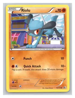 Pokemon TCG Riolu 79/113 Legendary Treasures Normal LP - Image 1