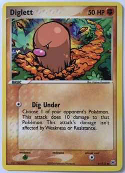 POKEMON DIGLETT 61/112 EX FIRERED & LEAFGREEN COMMON NEAR MINT - Image 1